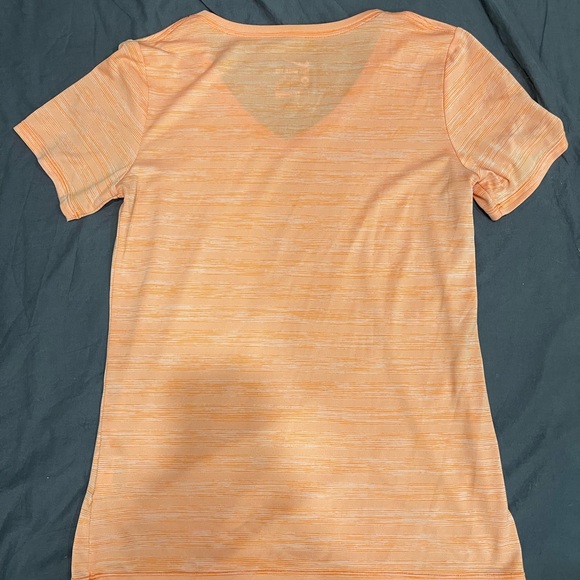 Nike Women's Light Orange V-Neck Tee - Picture 4 of 5